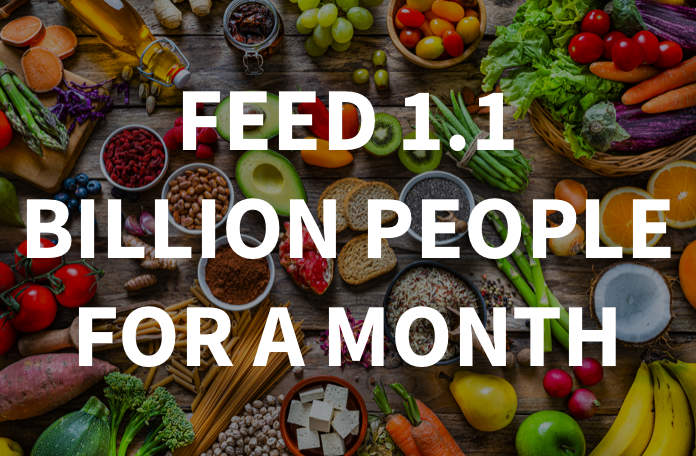 Feed 1.1 billion people for a month