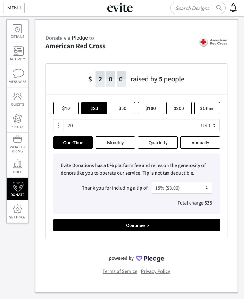 American Red Cross Donation Form Photo